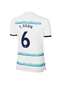 Chelsea Thiago Silva #6 Voetbaltruitje Uit tenue Dames 2022-23 Korte Mouw